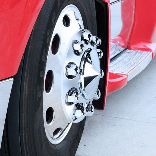 33mm x 2-7/16" Chrome Plastic Standard Nut Covers With Flange - Push-On