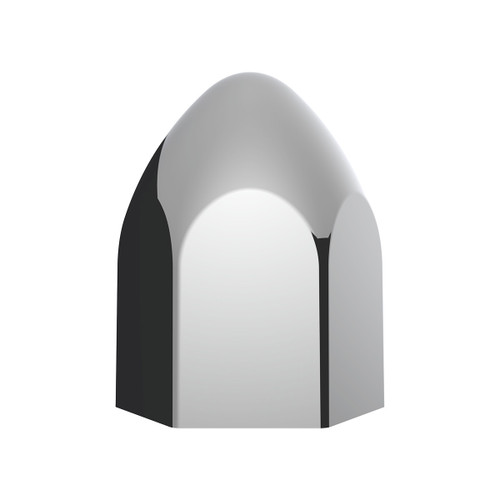 15/16" x 1 5/8" Chrome Plastic Bullet Nut Covers - Push-On (10-Pack)