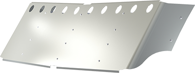 Freightliner Century 18" Drop Visor 2" Light Holes