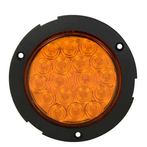 4″ Fleet Flange Mount LED Light with Chrome Twist & Lock Bezel in Standard 3-Prong 4″ Fleet Flange Mount LED Light with Chrome Twist & Lock Bezel in Standard 3-Prong