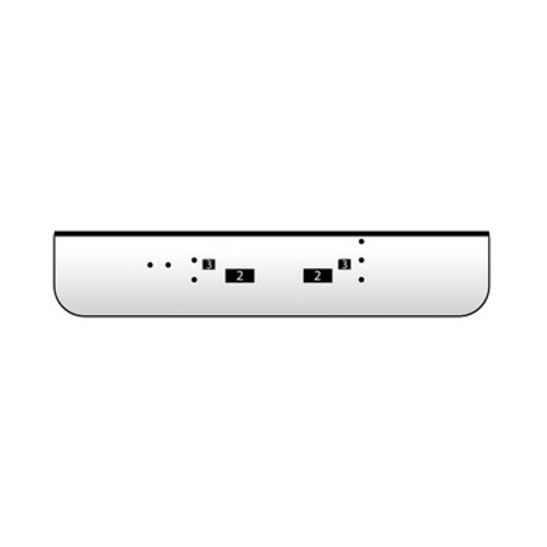 International Cabover Flat Bumper For Model 9670 | 7 Gauge