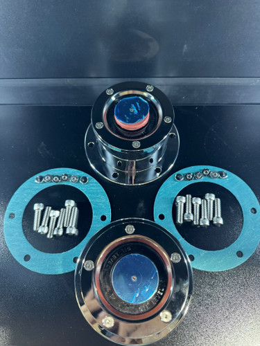 Chrome Plated Billet Aluminum Front Oil Cap Cover With Window - CW