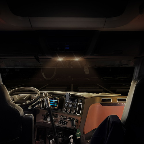 LED Interior Projector Dome & Map 7-Color Cab Light for Freightliner – Chrome