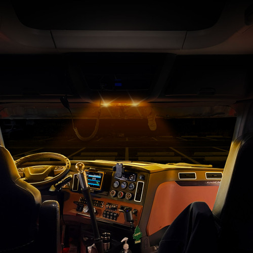LED Interior Projector Dome & Map 7-Color Cab Light for Freightliner – Chrome