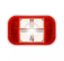 Rectangular Single High Power LED Sealed Light - White LED/Clear & Red Reflector Lens-Grand General-75952