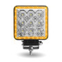 Next Generation Universal White Square Work Light With 360 Degree Side Diodes & Amber Strobe (33 Diodes) - 4000 Lumens-Trux-TLED-U118