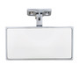 Rectangular Chrome Plated Aluminum Interior Rear View Mirror With Screw-On Mount
