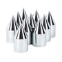 1 1/8" x 2 13/16" Chrome Plastic Spike Nut Cover - Push-On (Color Box Of 10)