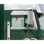 6.75" Polished Freightliner Classic / FLD Chopped Upper Door Trims - Door Mounted Mirrors