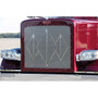 Extended Hood Grille with Small 1/4" Holes 3 Diamond with Bars, Peterbilt 379 Extended Hood Grille with Small 1/4" Holes 3 Diamond with Bars, Peterbilt 379