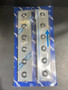 15" Regular Donaldson Preferred Fit Rear Air Cleaner Brackets with (12) Red / Red Bulls-Eye LEDS and Bezels, Peterbilt