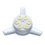 Chrome Plastic Gun Cylinder Hub Cap Spinner Only (Bulk)