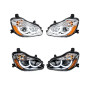 Chrome Projection Headlight W/ LED Position Light For 2013-2020 Kenworth T680 - Driver