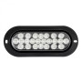 SMOKE LENS OVAL FLANGE MOUNT PEARL LED SEALED LIGHT..