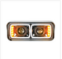 High Power LED "Blackout" Projection Headlight W/ LED Turn Signal & Position Light Bar