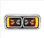 10 High Power LED "Blackout" Projection Headlight With LED Turn Signal &amp; Position Light Bar