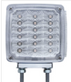 39 LED Reflector Double Face Turn Signal Light - Amber & Red LED/Clear Lens