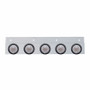 Stainless Top Mud Flap Plate With 5X 9 LED 2" Beehive Lights & Grommets