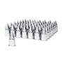 33mm X 4-3/8" Chrome Plastic V-Spike Nut Covers - Thread-On (60-Pack)