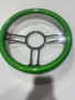 14" Chrome Aluminum 3-Spoke, 9-Screw Mount Steering Wheel