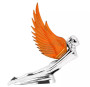 Chrome Flying Goddess Hood Ornament With Windrider Illuminated Wings