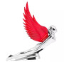 Chrome Flying Goddess Hood Ornament With Windrider Illuminated Wings
