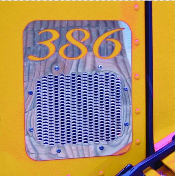 Peterbilt 386 Fresh Air Intake Cover - With Logo-Trux-TP-1119