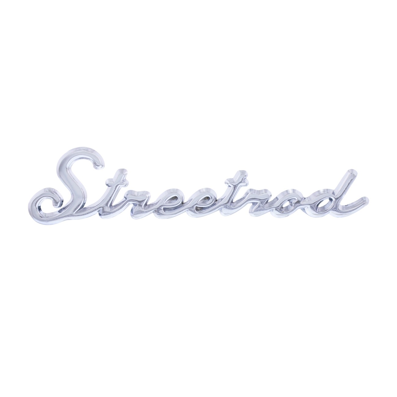Chrome "Streetrod" Script Emblem With Stud-United Pacific-A6202