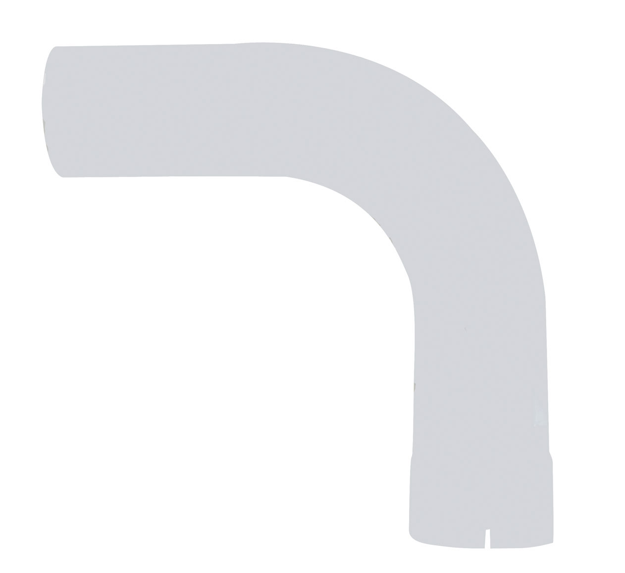 Chrome 90 Degree Exhaust Expanded Elbow, 5" I.D. To 5" O.D. - 18" X 18"