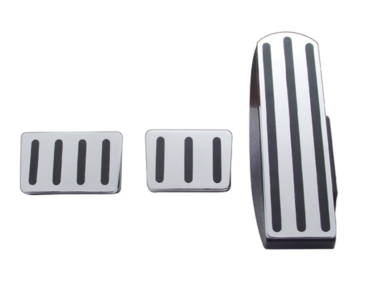 Freightliner Chrome Pedal Set - Black Insert
