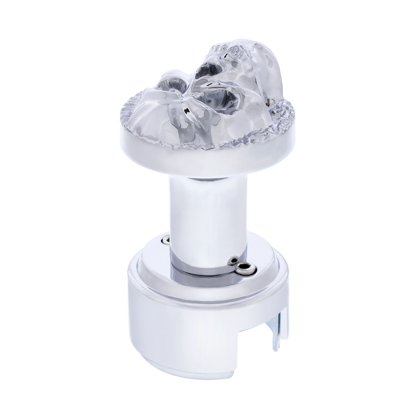 Chrome Skull 13/15/18 Speed Thread-on Gearshift Knob w/ Adaptor