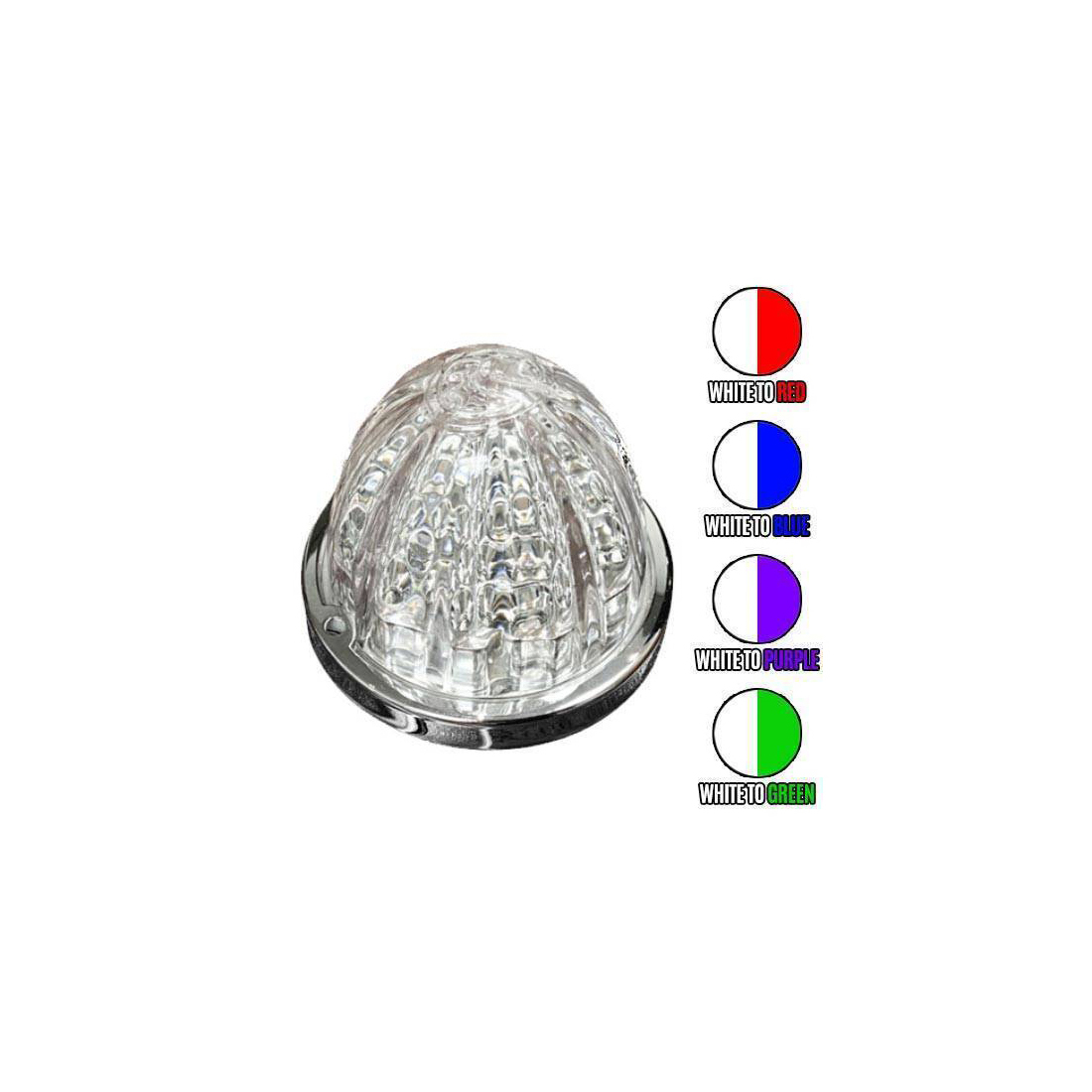 Watermelon Hero LED Marker Light - White and Purple Light / Clear Lens