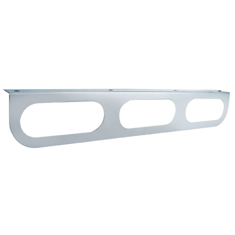 Stainless Light Bracket w/ Three Oval Light Cutouts