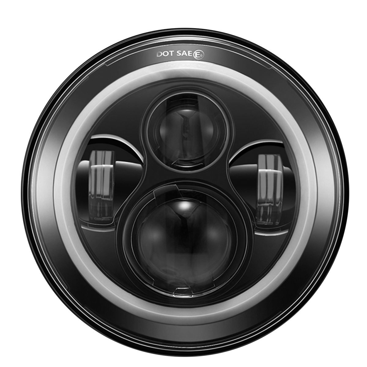 7 Universal Round Headlights (Chrome/Black)