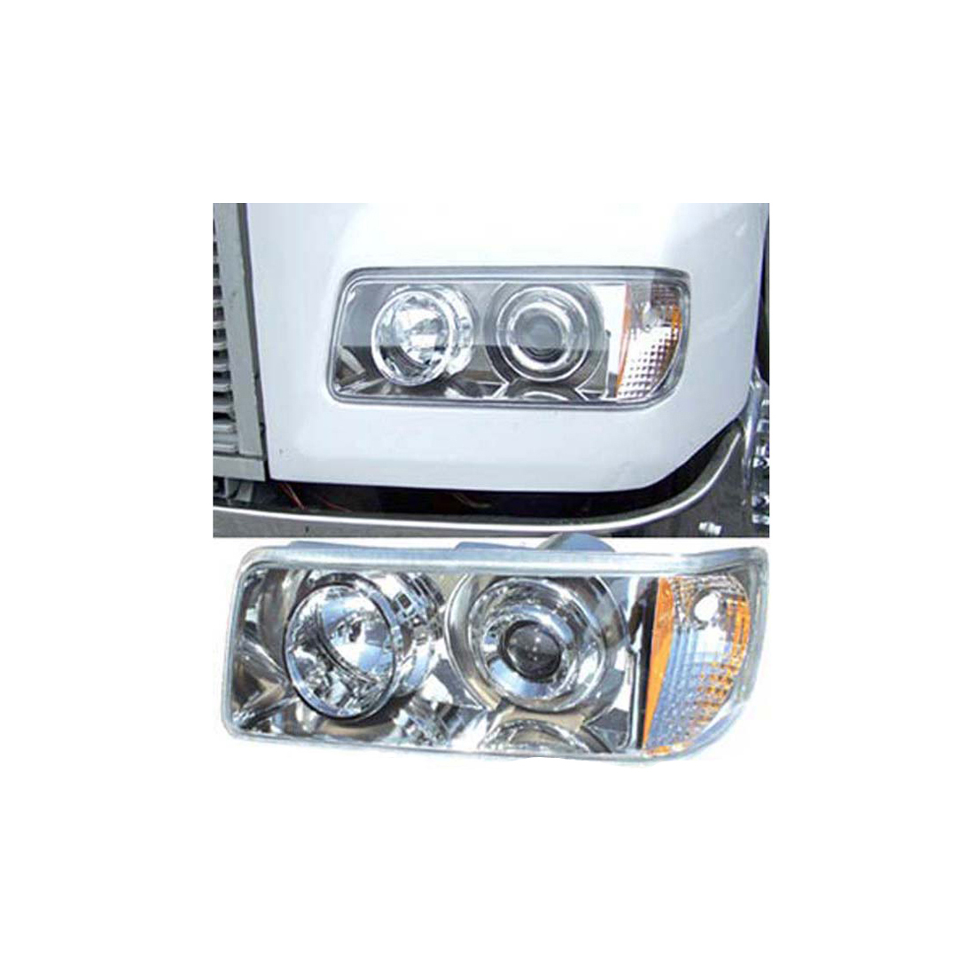 Passenger Side Freightliner FLD Projection Headlight Replacements