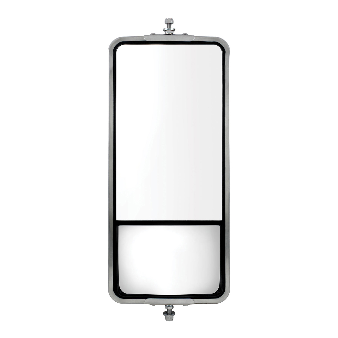 7" X 16" Stainless West Coast Mirror W/ Convex Lower Mirror - Non Heated 7" X 16" Stainless West Coast Mirror W/ Convex Lower Mirror - Non Heated