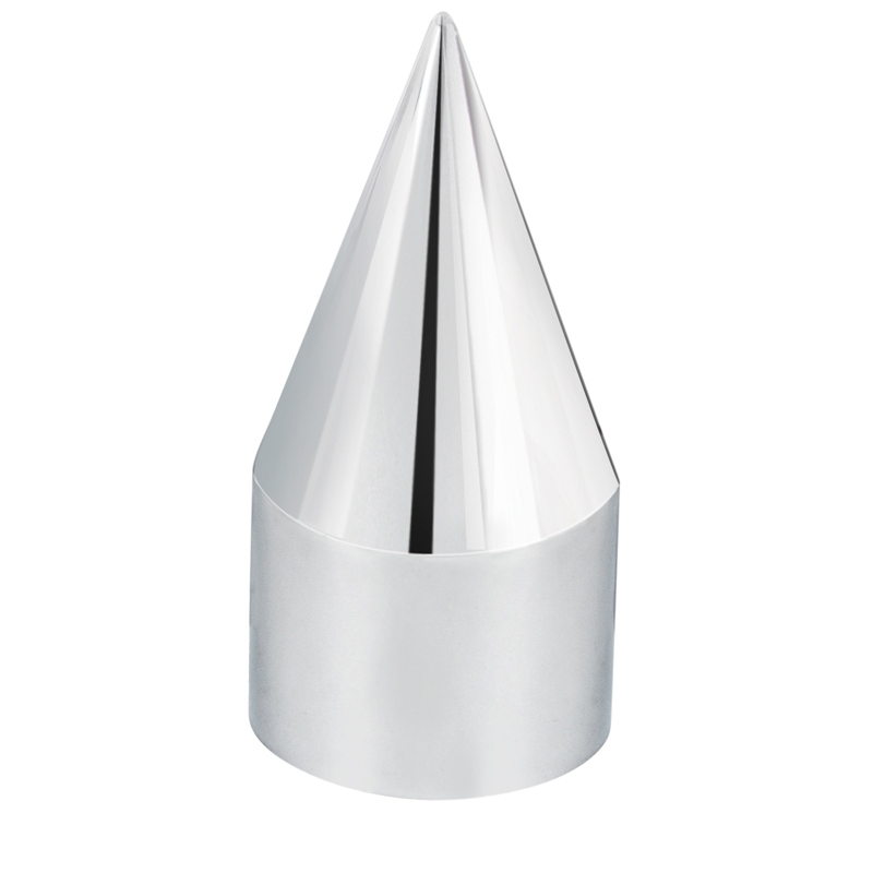 33mm X 4-1/8" Chrome Plastic Spike Nut Cover - Thread-On (Box of 10)