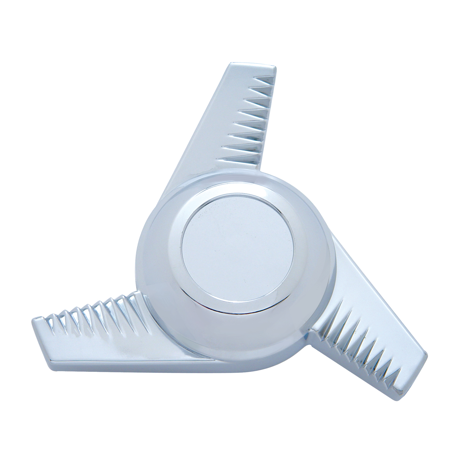 Chrome Plastic 3 Bar Right Swing Hub Cap Spinner Only