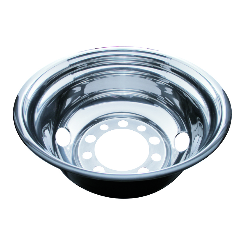 24 1/2" OD Stainless Rear Wheel Cover Only - 2 Vent Hole, Stud Piloted