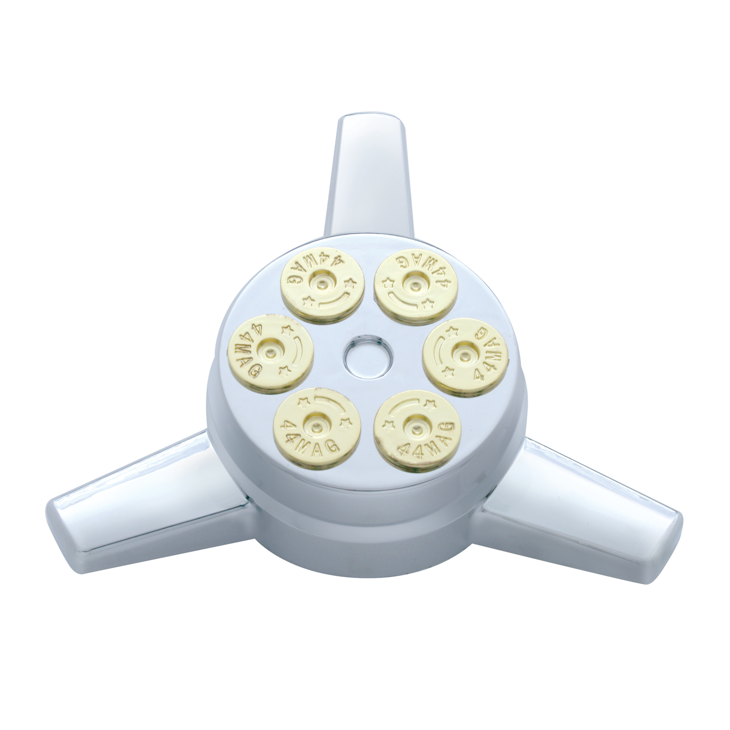 Chrome Plastic Gun Cylinder Hub Cap Spinner Only