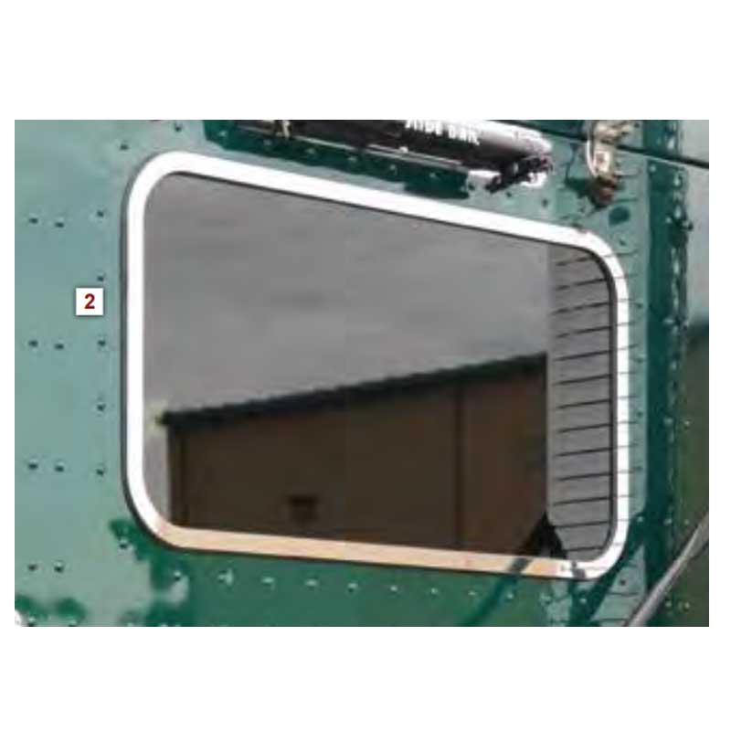 T680/T880 38 Inch x 20 Inch Sleeper Rear Window Trims - Rear 38 Inch x 20 Inch Window Trim