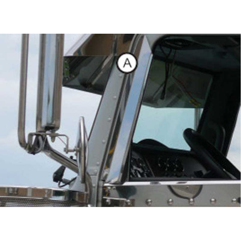 Peterbilt 388 & 389 Side Door Trim - Window Air Deflectors