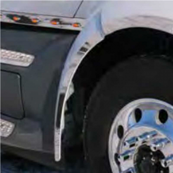 Stainless 579 Fender Trim for the Hood and Cab Fairing Section - Mounts on Cab Fairing