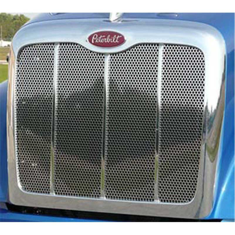 Peterbilt 386 Punched Grille Inserts - Large 7/16" Circles (grille insert only, surround not included)
