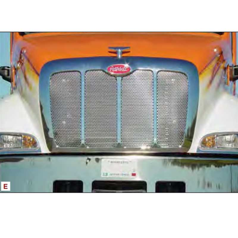 Peterbilt 387 Punched Grille Insert - Large 7/16" Circles (GRILLE INSERT ONLY, SURROUND NOT INCLUDED)
