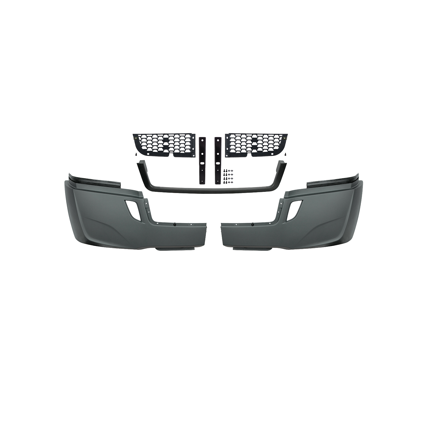 5-Piece Bumper Kit Without Fog Light Opening For 2018-2023 Freightliner Cascadia