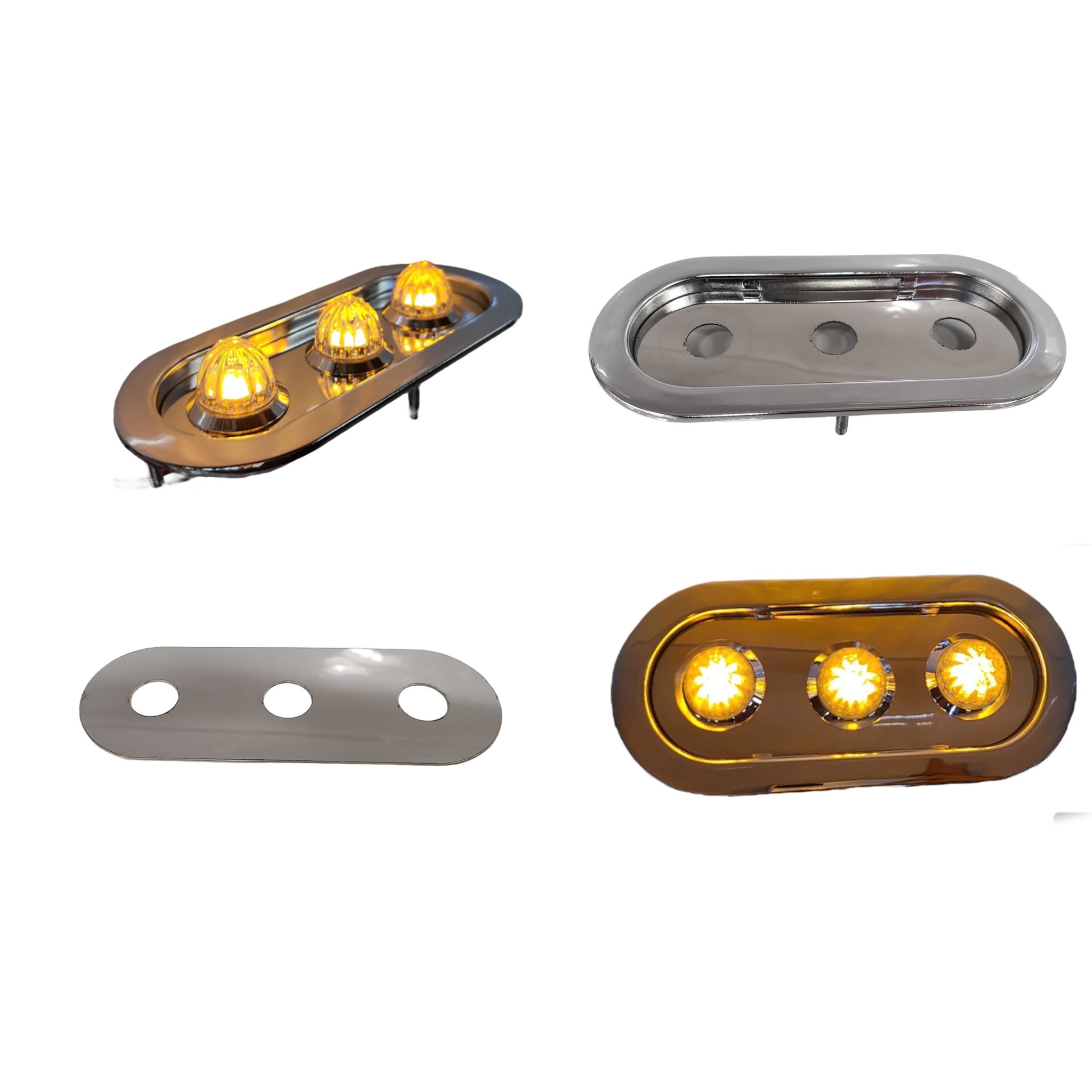 Universal Oval Adapter KIT Plate w/3-3/4" Holes JML-Kustoms