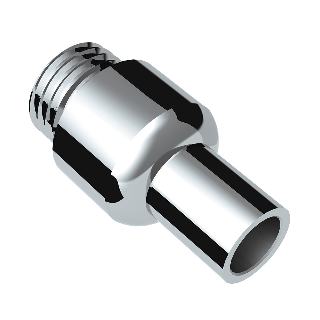 CHROME ALUMINUM AIR VALVE ADAPTER WITH M30X3.5 THREADS