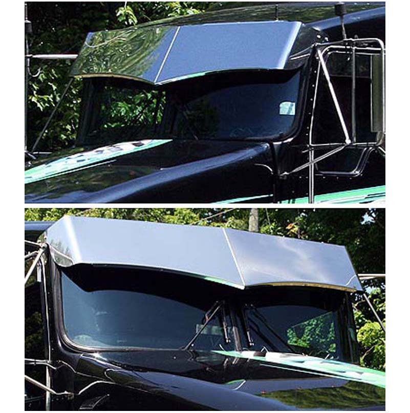 07 & Newer Kenworth 13 Inch Drop Visor Wicked Style - Curved Windshield