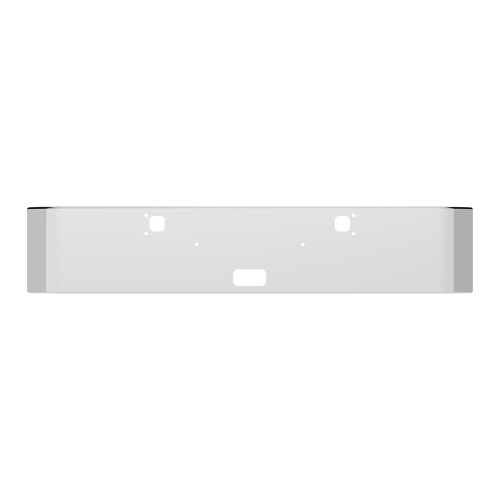 SS CLAD ALUMINUM BUMPER FOR 1982-2023 KENWORTH W900 - CURVED ENDS